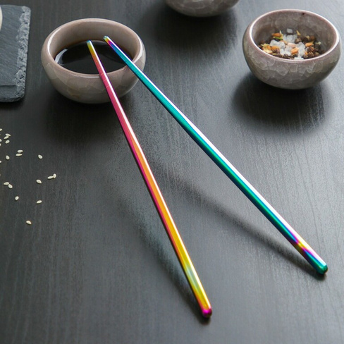 Палочки для суши bacchette, длина 21 см, цвет хамелеон No brand