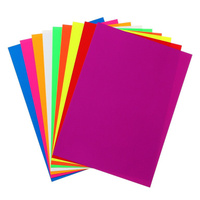 Набор картона цветного флуоресцентного, формат а4, 9 листов, 9 цветов No brand