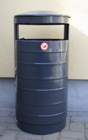 Урна для мусора уличная 70 литров, Без пепельницы. (Антрацит) DARBA SPARS