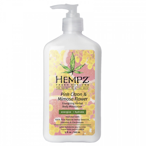 Молочко для тела увлажняющее Розовый Лимон и Мимоза Pink Citron & Mimosa Flower Herbal Body Moisturizer Hempz (США)