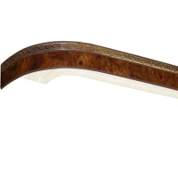 Карниз шинный двухрядный «Грация» в наборе 300 см пластик цвет корень ореха DOMLEGRAND карниз