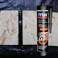Герметик каучуковый кровельный чёрный Tytan Professional, 310 мл TYTAN None