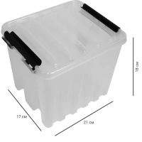 Контейнер Rox Box 21x17x18 см 4.5 л пластик с крышкой цвет прозрачный ROX BOX Rox Box Контейнер Rox Box