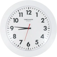 Часы настенные Troykatime Эконом круглые пластик цвет белый бесшумные ø30.5 см TROYKATIME 51510511 Неоклассика