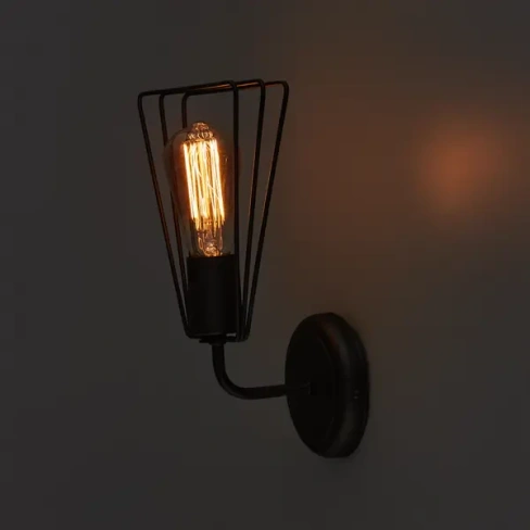 Настенный светильник бра Vitaluce Ферро 1 лампа 3м² E27 цвет черный матовый VITALUCE V4378-1/1A Нет