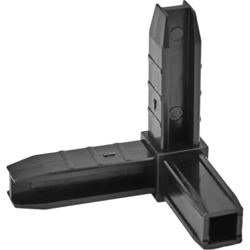 Коннектор 3 для профилей 15х15 мм пластик черный Без бренда Коннектор 3, черный