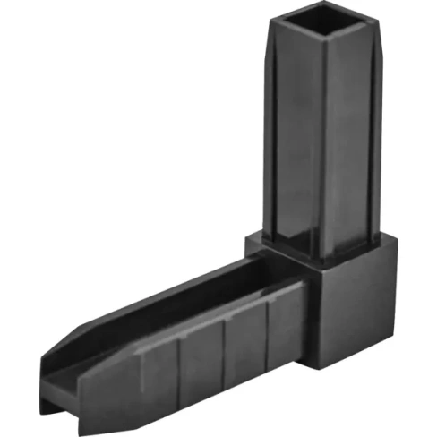 Коннектор 2 для профилей 15х15 мм пластик черный Без бренда Коннектор 2, черный