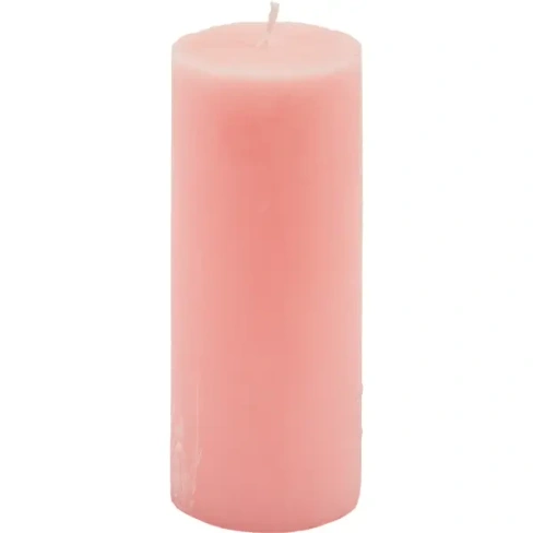 Свеча-столбик Рустик 60x160 мм цвет розовый Без бренда нет