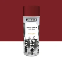 Грунт-эмаль аэрозольная по ржавчине Luxens глянцевая цвет красный 520 мл LUXENS None