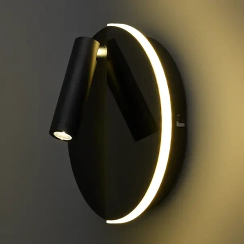Настенный светильник светодиодный Drom 12 Вт нейтральный белый свет цвет черный жемчуг ELEKTROSTANDARD