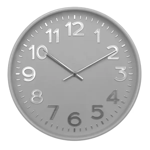Настенные часы Troykatime, D30 см, пластик, цвет серый TROYKATIME NEO-CLASSIC