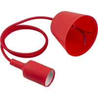 Патрон для лампы E27 TDM Electric с подвесом 1 м цвет красный TDM ELECTRIC Отсутствует