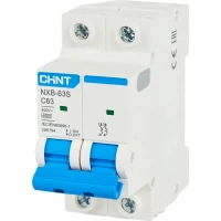 Автоматический выключатель Chint NXB-63S 2P C63 А 4.5 кА CHINT