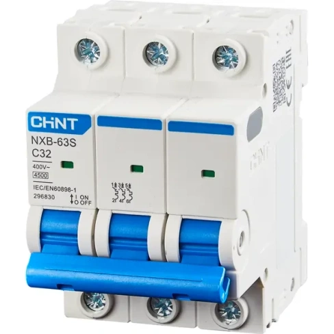 Автоматический выключатель Chint NXB-63S 3P C32 А 4.5 кА CHINT