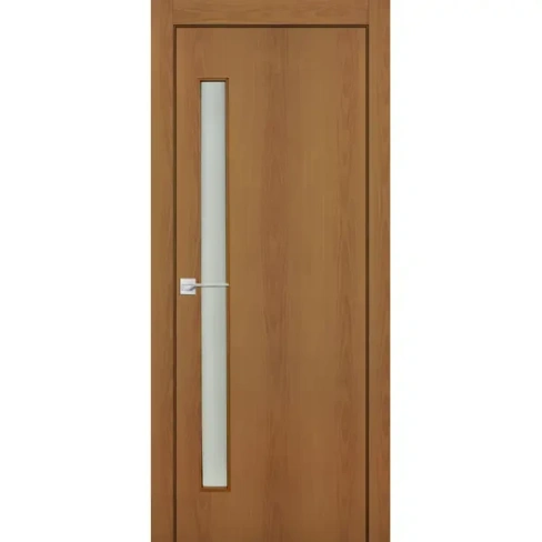 Дверь межкомнатная остекленная без замка и петель в комплекте 60x200 см финиш-бумага цвет миланский орех ПРИНЦИП Миланск
