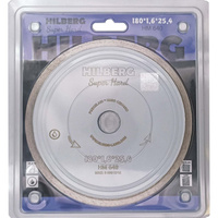 Отрезной диск алмазный Hilberg Super Hard 180х25.4 мм, сплошной