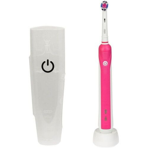 Электрическая зубная щетка Oral-B Pro 750 Limited Edition насадки для щётки: 1шт, цвет:розовый